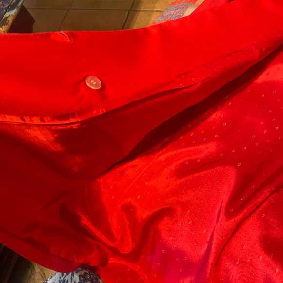 TALBOTS VINT90s CHERRY RED LINED DOUBLE BUTTON BLAZER - cherry red size 12womens - Picture 7 of 15